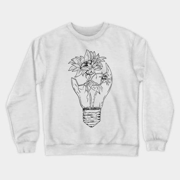 sunflower art Crewneck Sweatshirt by PaperHead